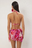 Abstract Patterned 3-Piece Set Bikini Set& Pareo
