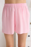 Pink Heart Piping Detailed Viscose Woven Pajama Set