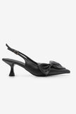 Women's Stiletto Bow Heel Shoes Fivas - Black