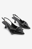 Women's Stiletto Bow Heel Shoes Fivas - Black