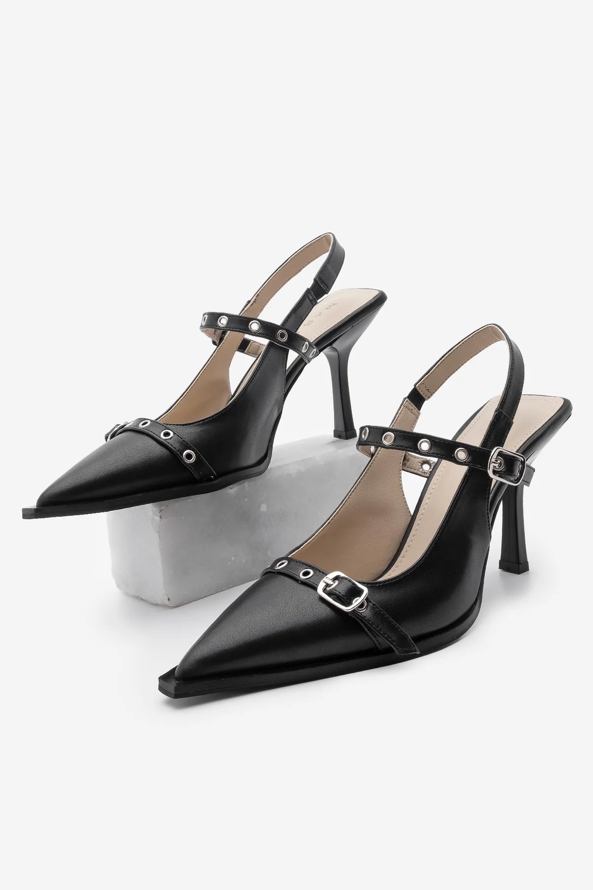 Women's Stiletto Trocki Heeled Shoes Zekra - Black