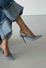 Echo Stiletto Heel Denim Straw Stiletto - PRE ORDER