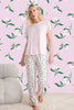 Pink Floral Knitted Pajama Set