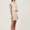 2 Pocket Mini Shorts Naturel - Lebbse