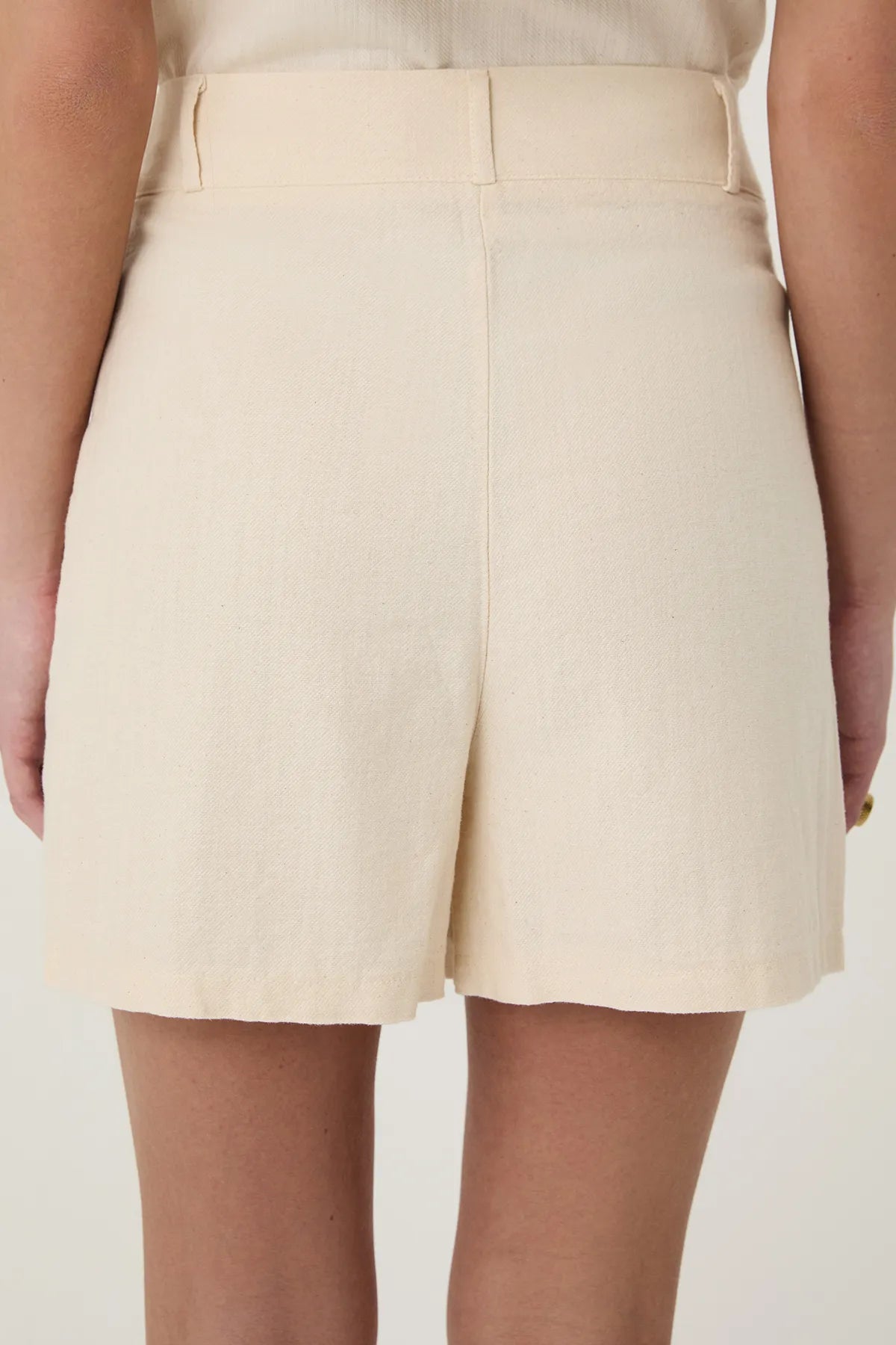 2 Pocket Mini Shorts Naturel - Lebbse