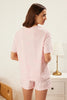 Pink Heart Jersey Knitted Pajama Set