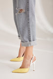 Henley Stiletto Heel  Yellow White Stiletto