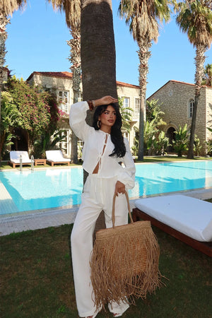 White Marlo Linen Suit