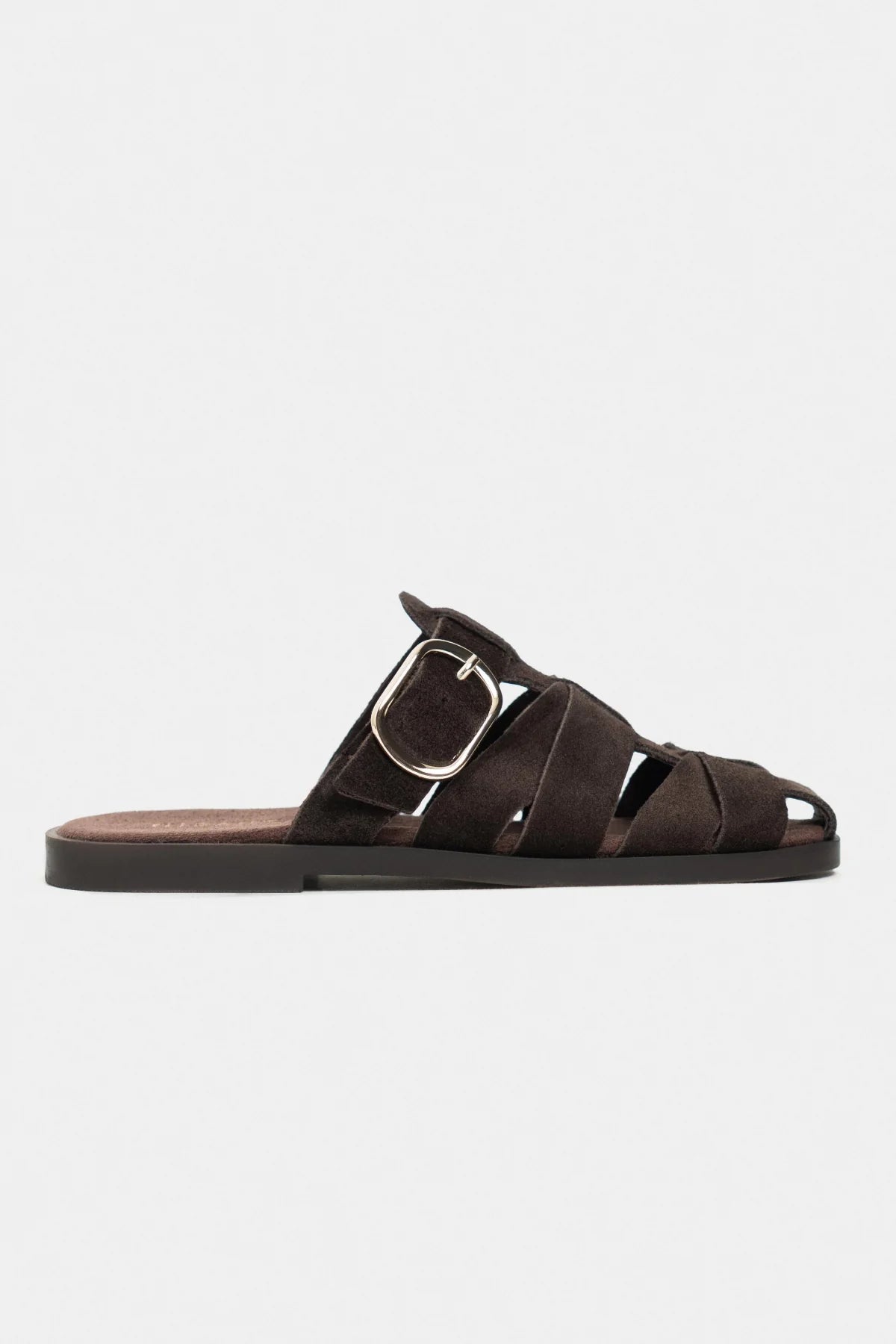 HONEY Bitter Brown Genuine Suede Buckle Detail Flat Women’s Slippers | FOOTWEAR | Slipper | Lebbse HONEY Bitter Brown Genuine Suede Buckle Detail Flat Women’s Slippers | FOOTWEAR | Slipper | Lebbse