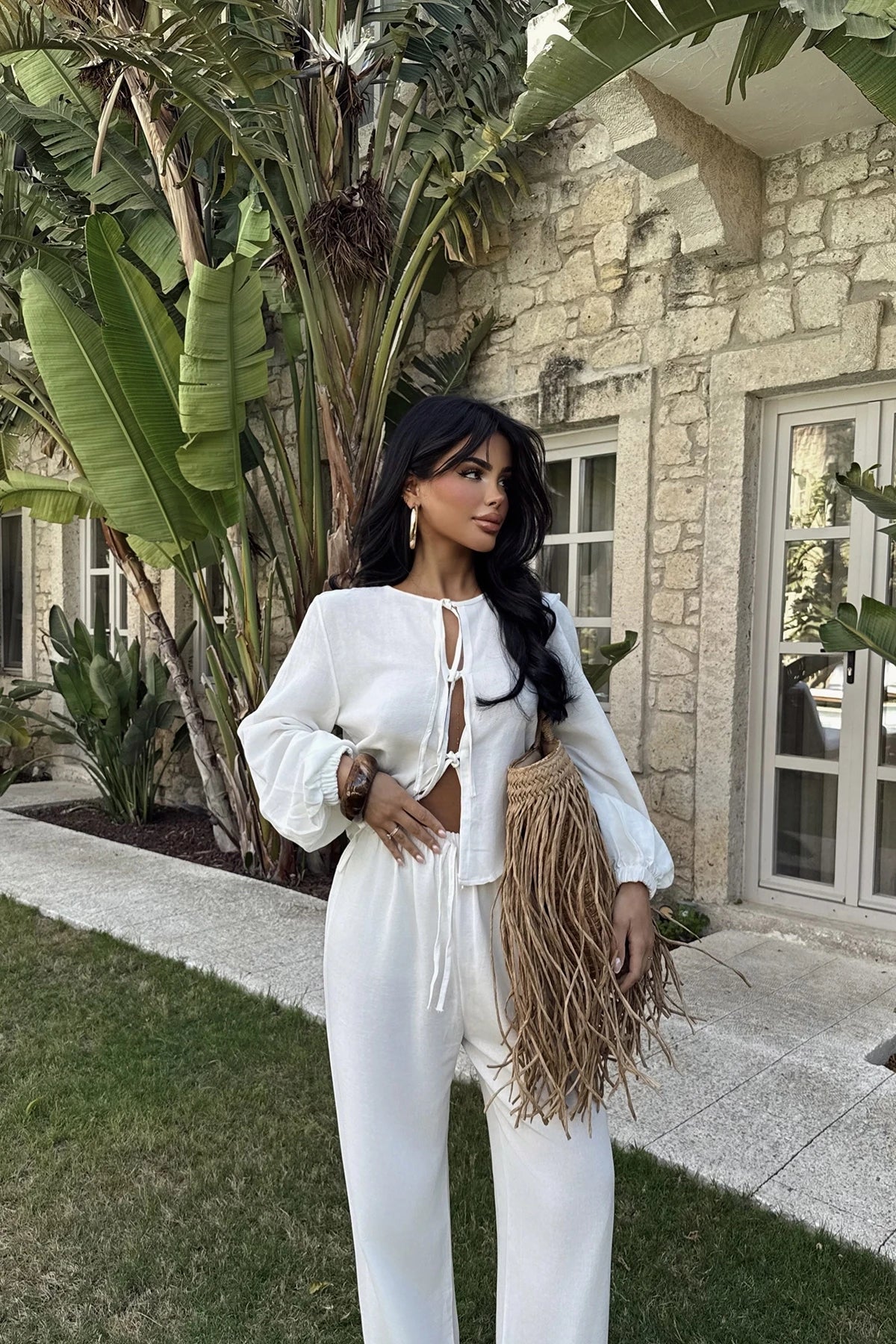 White Marlo Linen Suit | CLOTHES | Set | Lebbse White Marlo Linen Suit | CLOTHES | Set | Lebbse