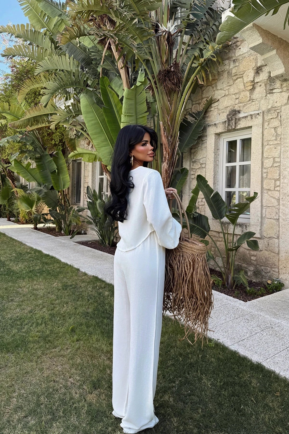 White Marlo Linen Suit | CLOTHES | Set | Lebbse White Marlo Linen Suit | CLOTHES | Set | Lebbse