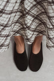 BINNEY Bitter Coffee Suede Leather Women’s Ballerina Flats