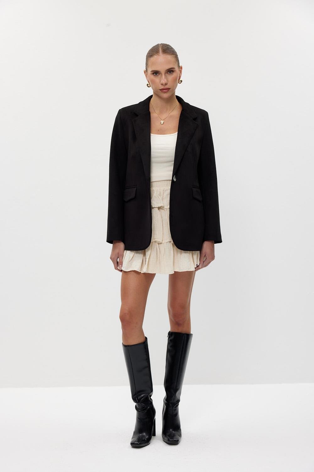 Faux Suede Oversize Women's Jacket