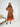 Long Sleeve Chiffon Dress Orange