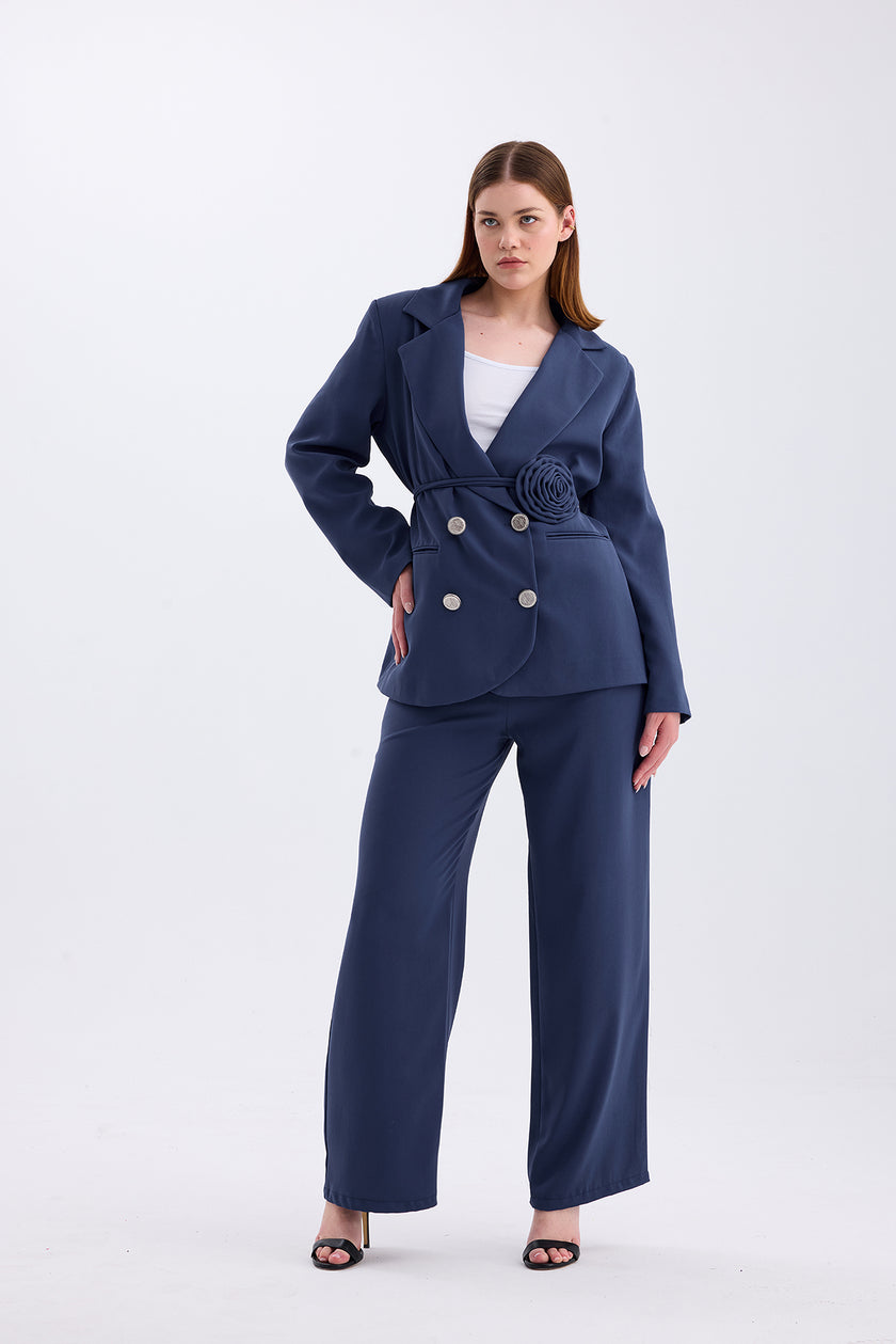 بدلة بنطلون روز – نيلي