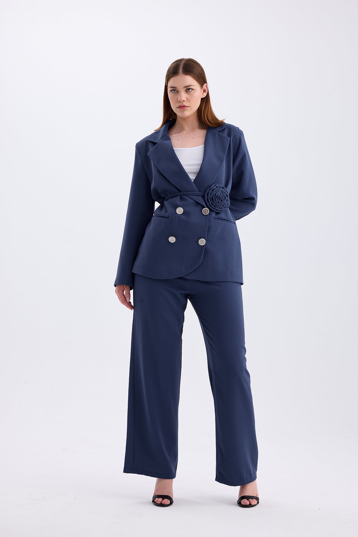 ROSE TROUSERS SUIT – DARK BLUE | CLOTHES | Set | Lebbse ROSE TROUSERS SUIT – DARK BLUE | CLOTHES | Set | Lebbse