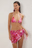 Abstract Patterned 3-Piece Set Bikini Set& Pareo