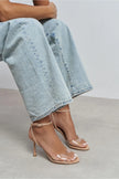 VESPER NUDE PATENT TRANSPARENT FRONT HIGH HEEL WOMEN’S SHOES