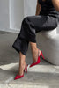 Jazzy Stone Detailed Red Patent Leather Stiletto - PRE ORDER