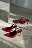 Jazzy Stone Detailed Red Patent Leather Stiletto - PRE ORDER