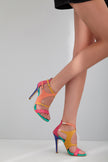 Naola Buckle Detail Colorful Heel Shoes - pre order