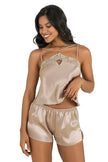 Stone Satin Shorts Set 9211