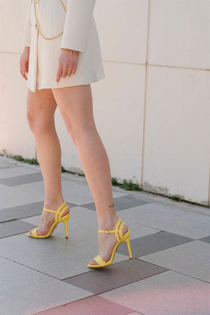 Guaraci Yellow Matte Heel Shoes - PRE ORDER
