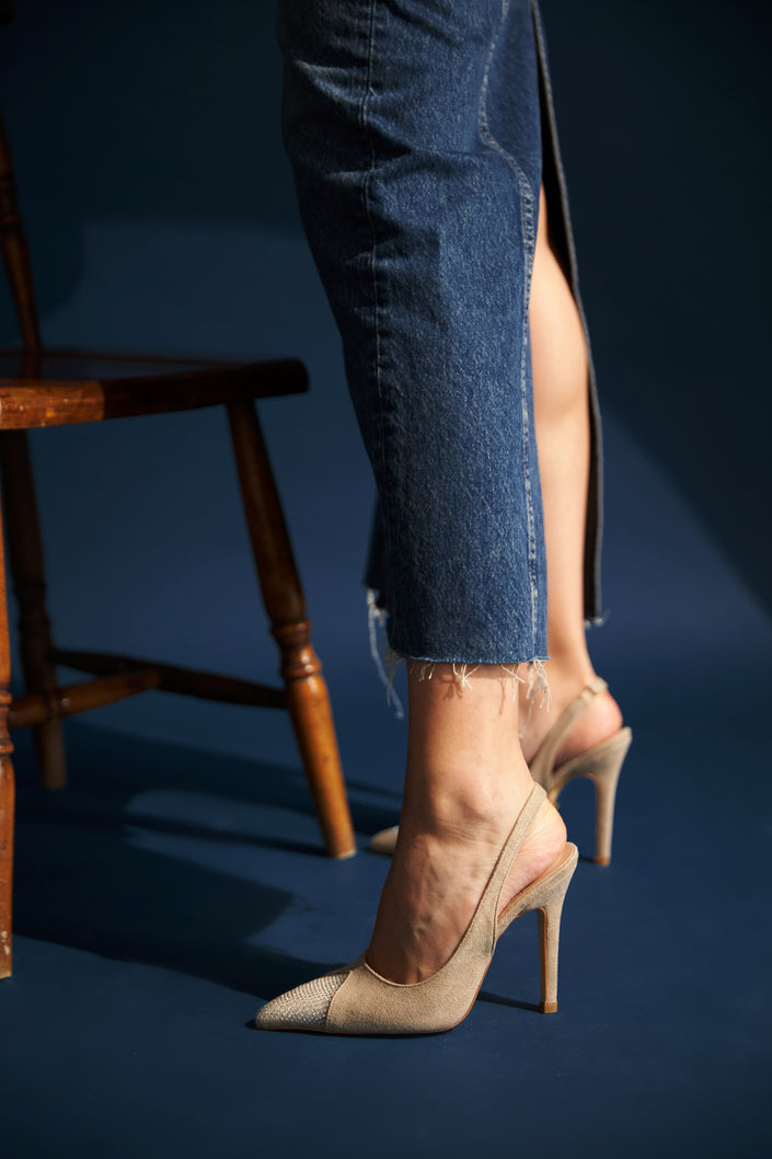 Jen Stone Detailed Ten Suede Stiletto