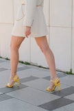 Guaraci Yellow Matte Heel Shoes - PRE ORDER
