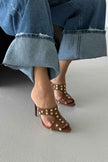 Trey Capsule Detailed  Tan Matte Slippers - PRE ORDER