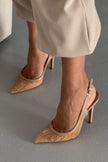 Echo Straw Beige Stiletto - PRE ORDER