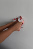 Lily Flower Detail  Powder Satin Slippers