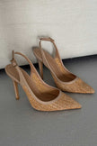 Echo Straw Beige Stiletto - PRE ORDER
