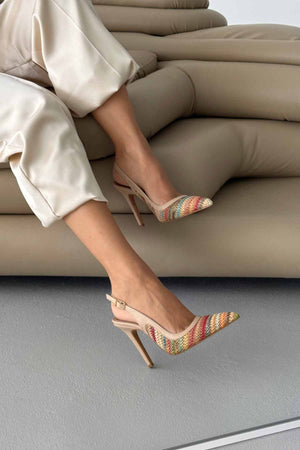 Echo Colorful Straw Beige Stiletto