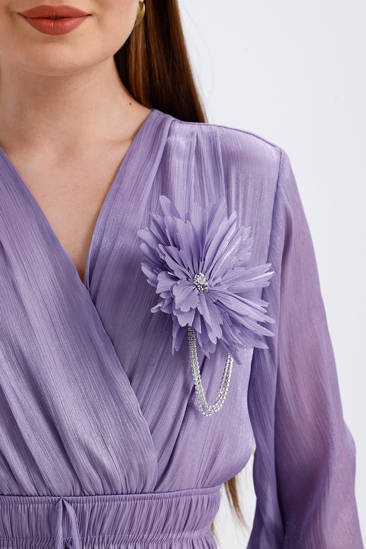 Organza Design Dress - Lilac | CLOTHES | DRESS | Lebbse Organza Design Dress - Lilac | CLOTHES | DRESS | Lebbse