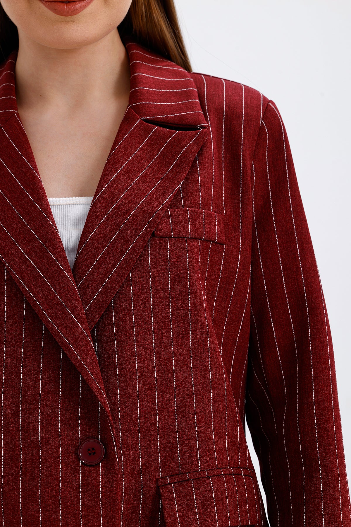 Oversize Striped Jacket Red | CLOTHES | Jackets & Blazers | Lebbse Oversize Striped Jacket Red | CLOTHES | Jackets & Blazers | Lebbse