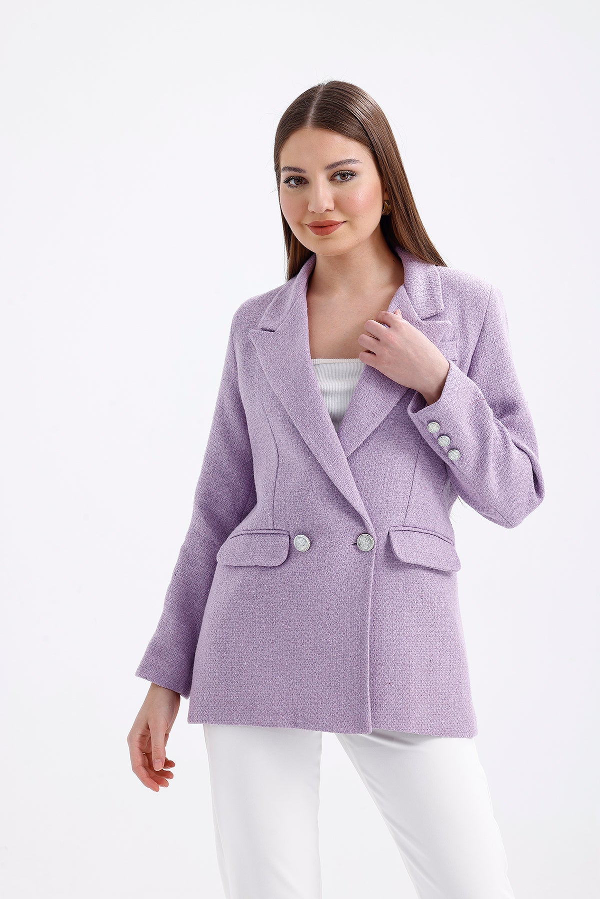 Lilac Tweed Jacket