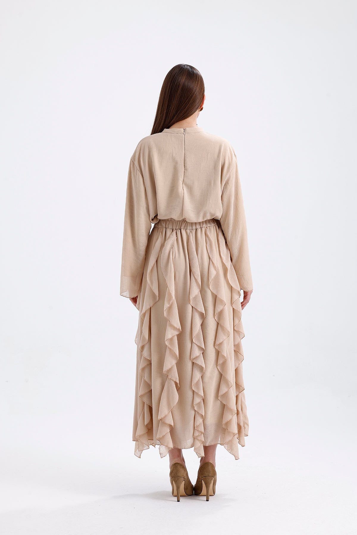 Skirt Blouse Suit Mink