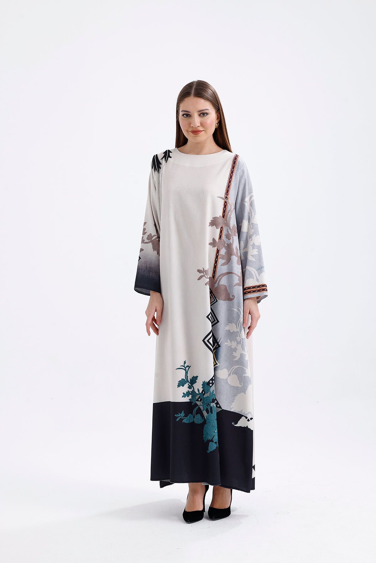 Floral Pattern Ecru Blue | CLOTHES | DRESS | Lebbse Floral Pattern Ecru Blue | CLOTHES | DRESS | Lebbse