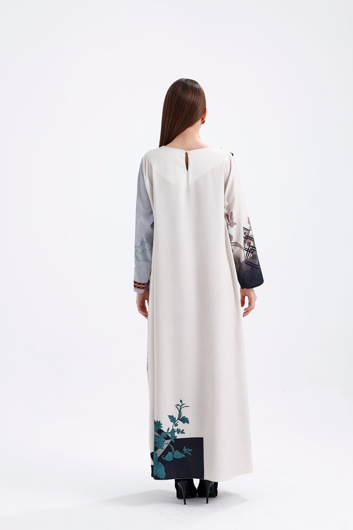Floral Pattern Ecru Blue | CLOTHES | DRESS | Lebbse Floral Pattern Ecru Blue | CLOTHES | DRESS | Lebbse