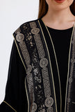 Kimono Patterned Underwear Set Black