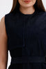 Navy Blue Contrast  Design Dress
