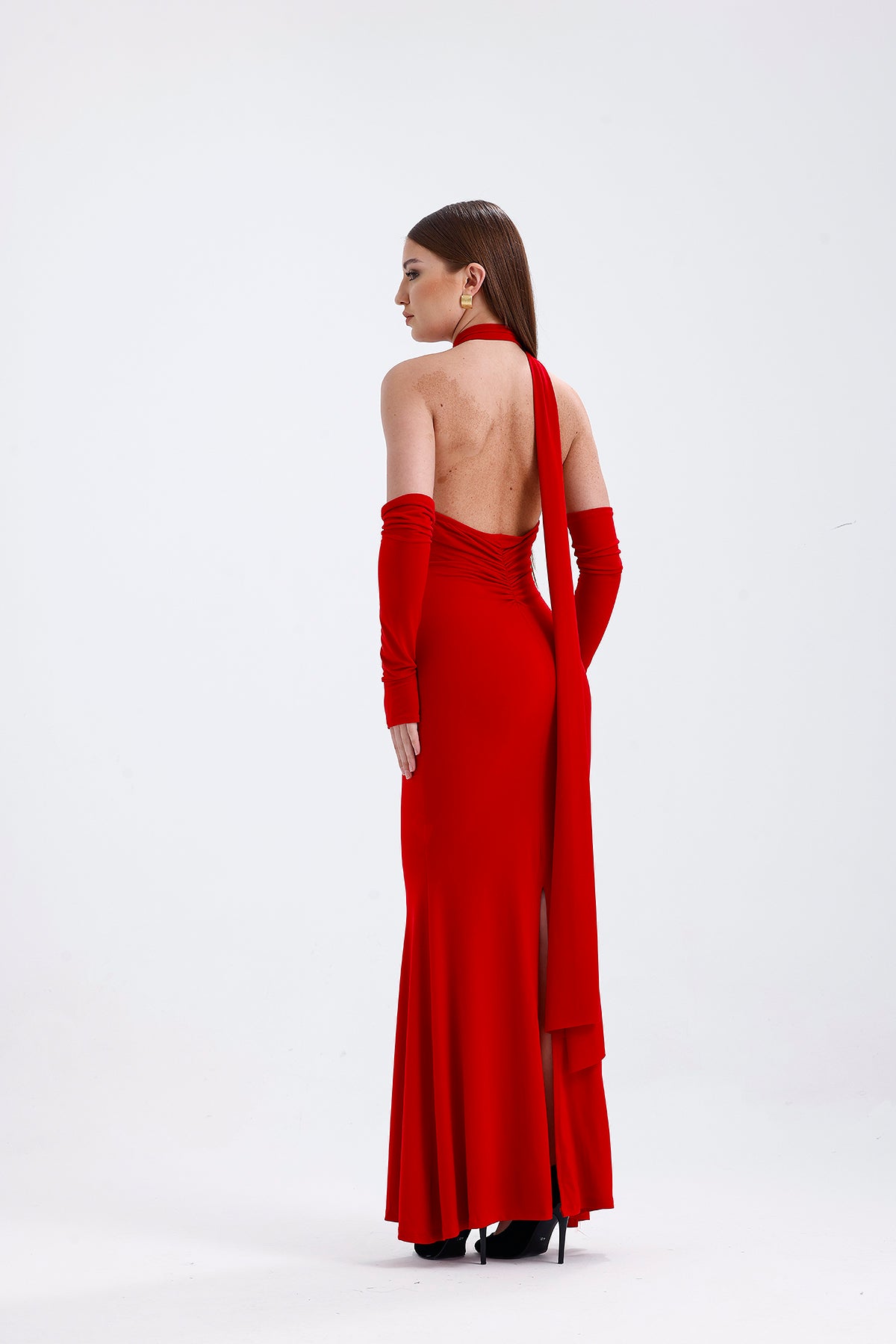 Halter Neck Dress Red | CLOTHES | DRESS | Lebbse Halter Neck Dress Red | CLOTHES | DRESS | Lebbse