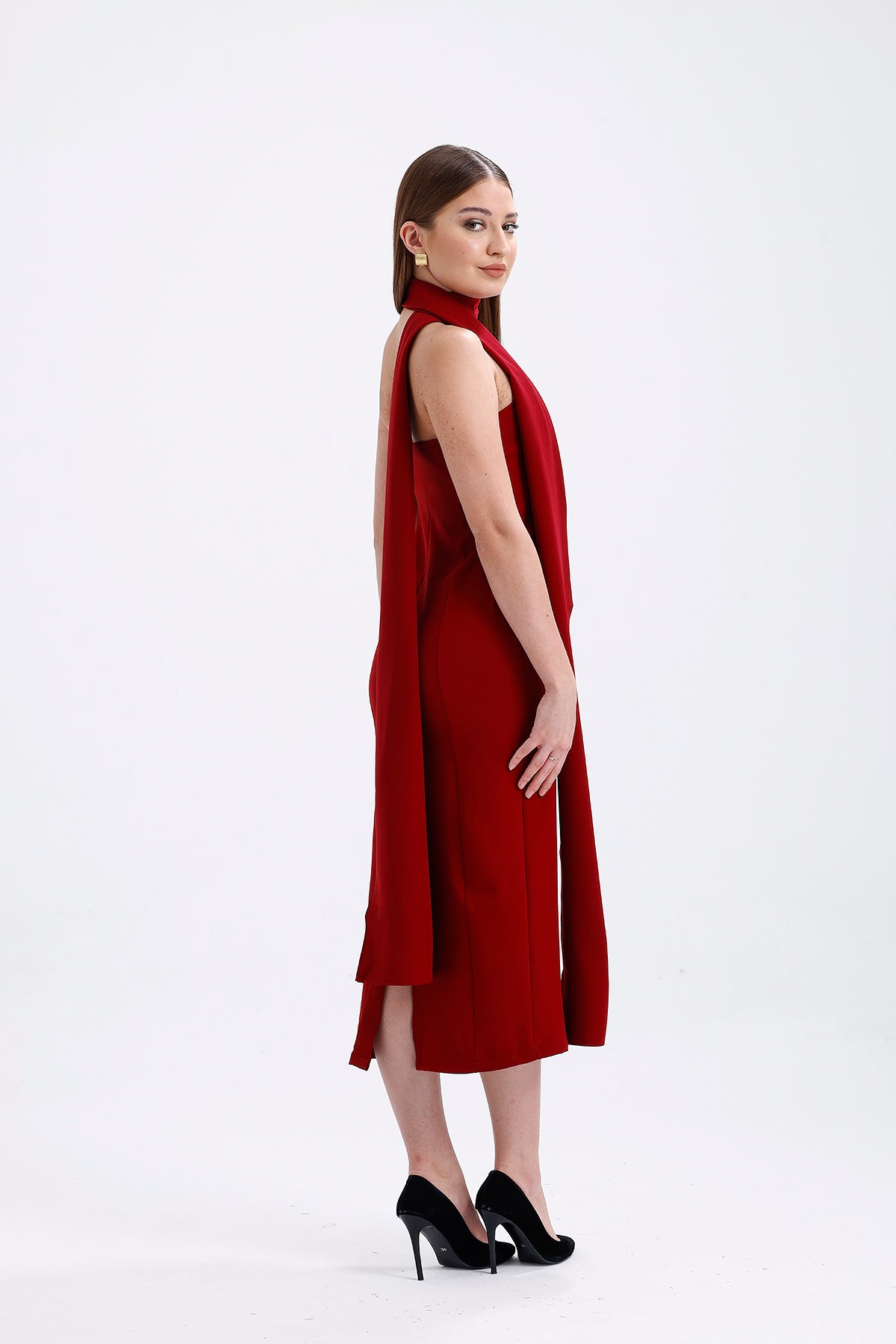 Strapless Dress Burgundy | CLOTHES | DRESS | Lebbse Strapless Dress Burgundy | CLOTHES | DRESS | Lebbse