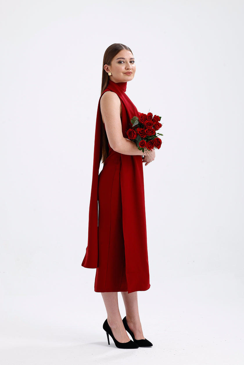 Strapless Dress Burgundy