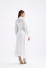 Murhpy Gold Buckled Belt Detailed Jacquard Dress
