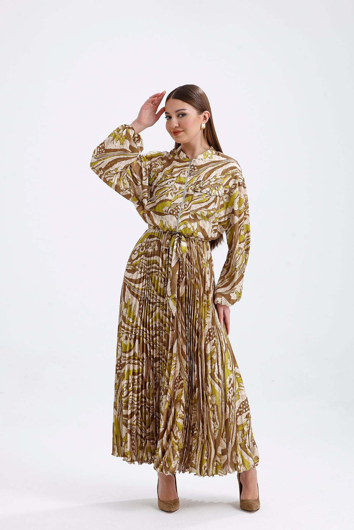 Luxe Acid Green Satin Dress