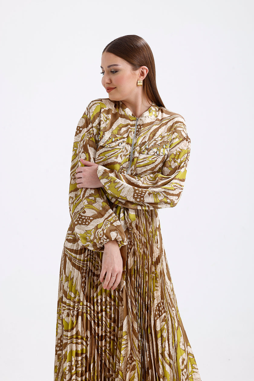 Luxe Acid Green Satin Dress