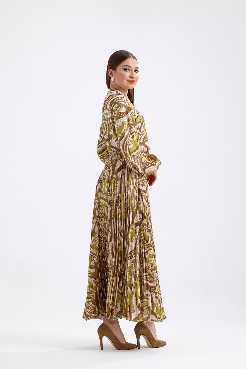 Luxe Acid Green Satin Dress