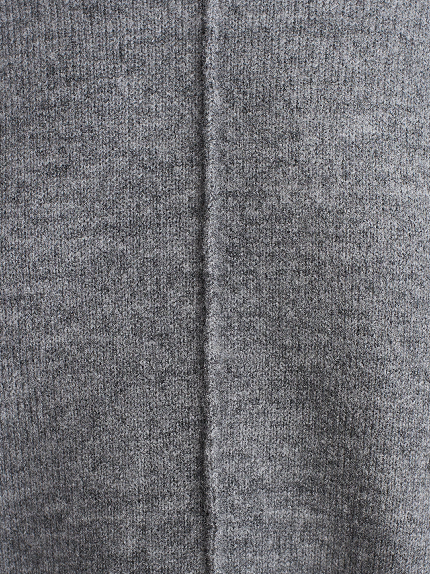 Gray Crew Neck Slit Detailed Knitwear Sweater